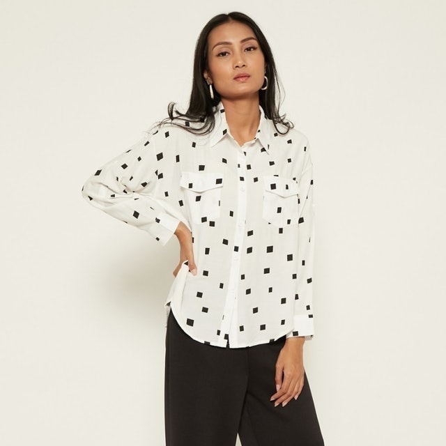 Cammomile Atasan Wanita Kemeja Lengan Panjang 1